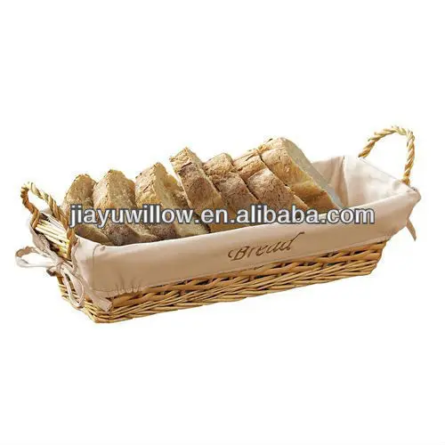 Cheap Natural Wicker Bread Basket Dry Fruit Basket Decoration With Neat