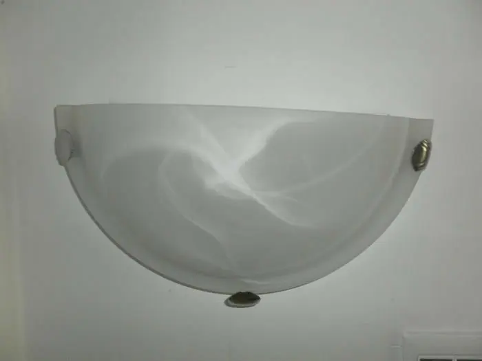 Half Moon Glass Wall Light With Alabaster Finish Buy Wall Lamps Cheap