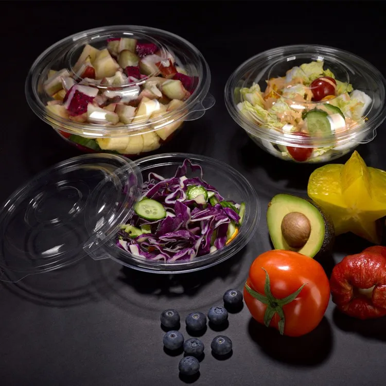 Jsd16 Pet 16oz Highly Transparent Deli Cups With Lids Disposable Clear