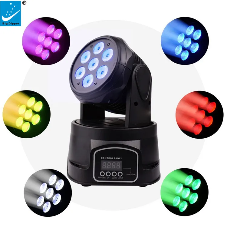 2020 NEW 7*8W RGBW 4 in 1 Moving Head Washing Light LM70