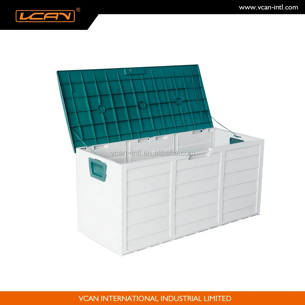 Easy Assemble Plastic Outdoor Storage Box,Lockable Plastic Garden