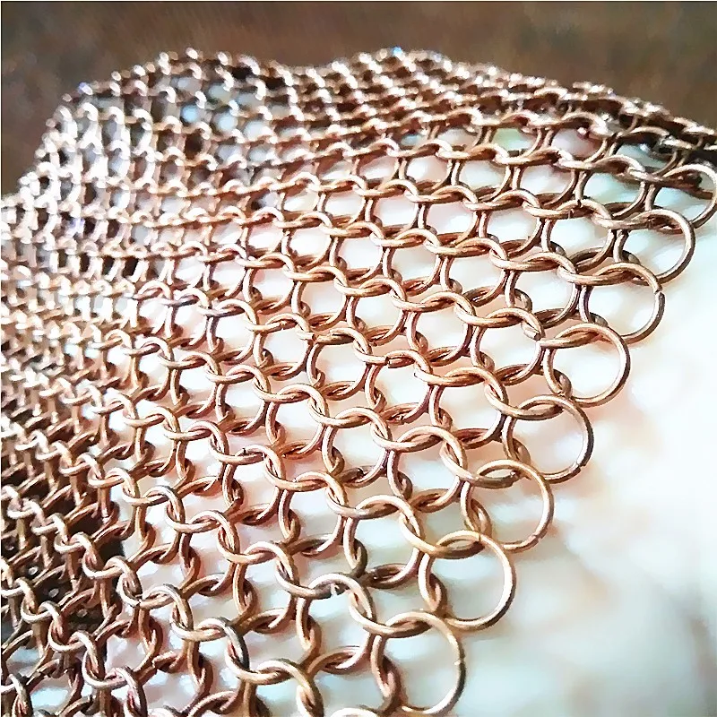 Stainless Steel /copper /brass Chainmail Ring Mesh Curtain For Drapery