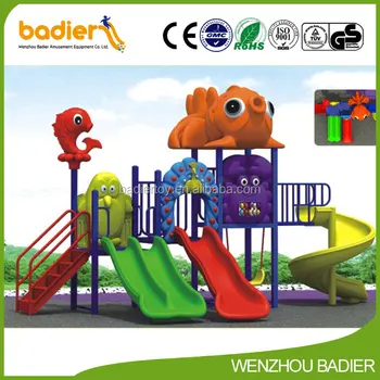 plastic slide and swing set