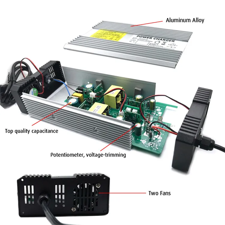 42v Lithium Battery Charger Max 10A Output Current For 36V Electric Scooter