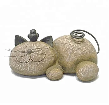 resin cat garden statue