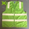 high visibility 5cm tape yellow zipper reflective safety vest with pocket