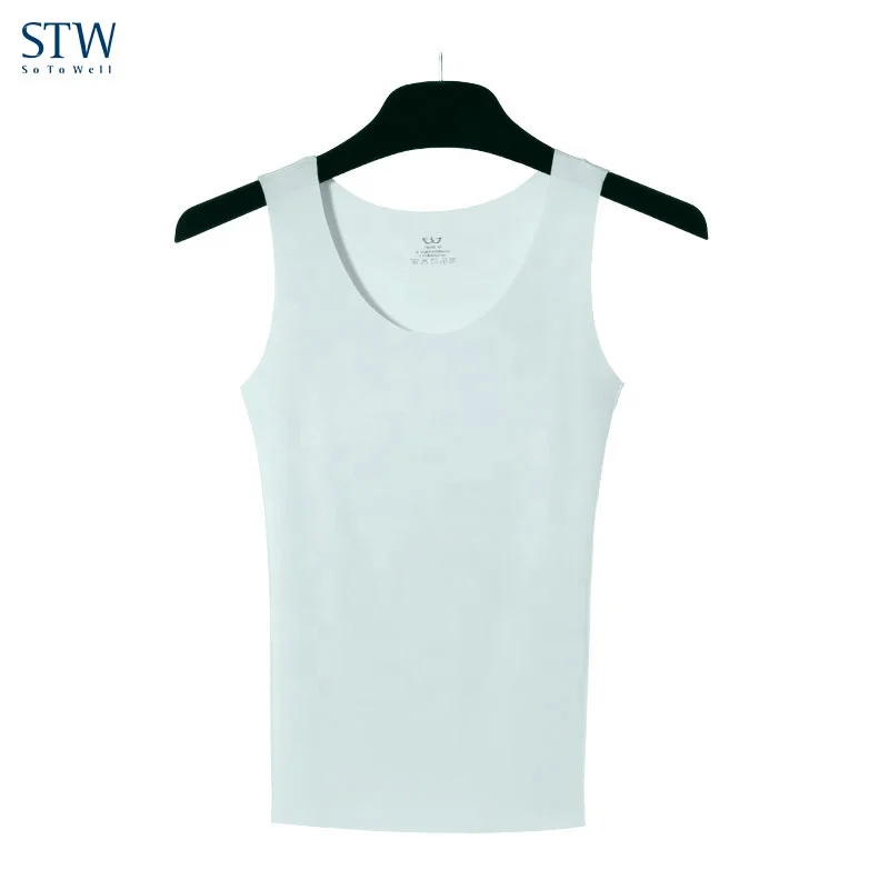 
Wholesale Simple Tube tops pain women Seamless Base Shirt Modal Comfort Vest Long Camisoles 