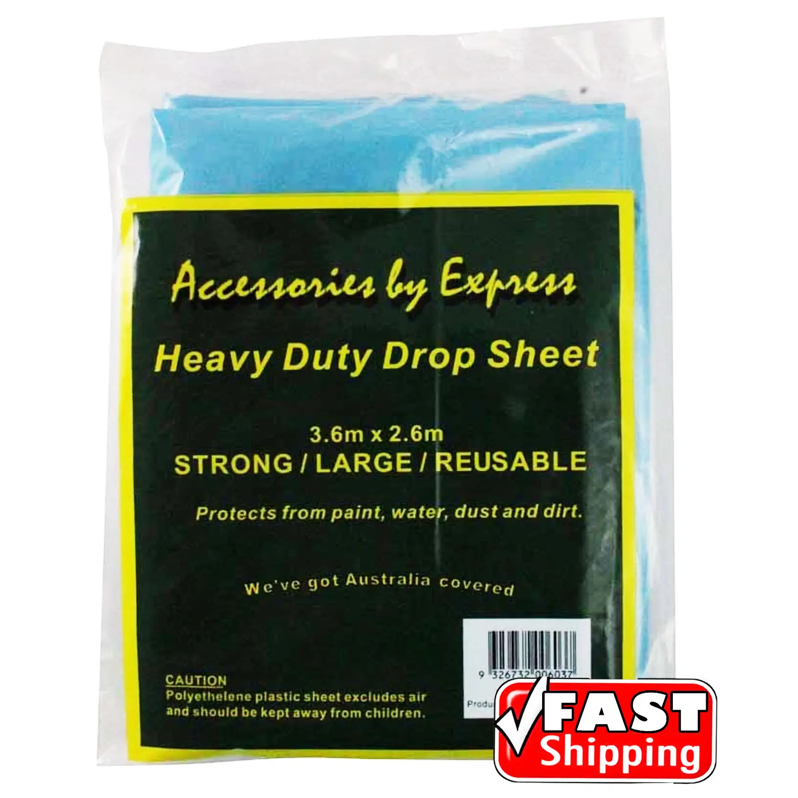 Large Plastic Polythene Dust Sheet 4mx5m Painting Masking Foil