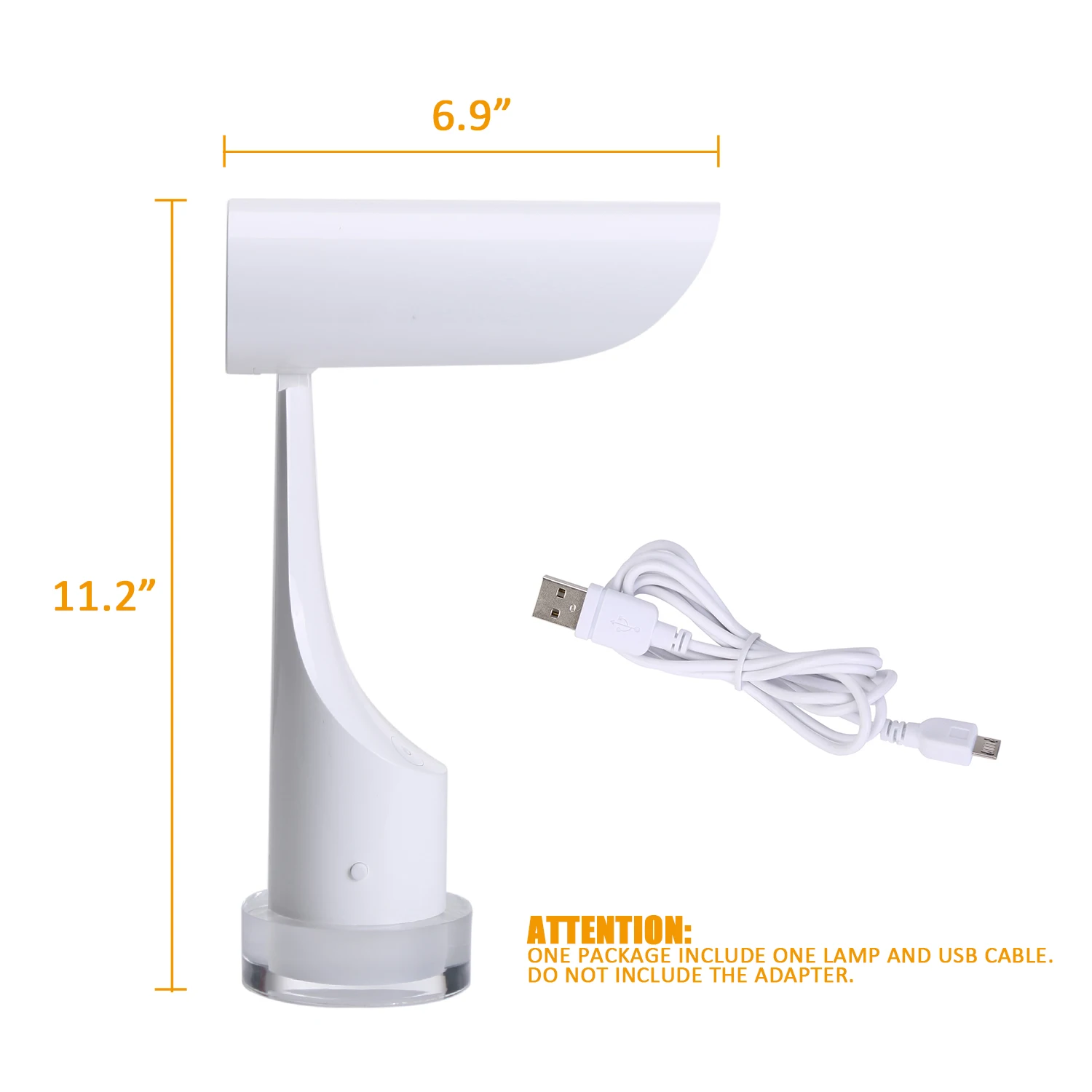 Wetop LED Eye-caring Table Lamps, Dimmable Office Lamp with USB Charging Port,Touch Control, White