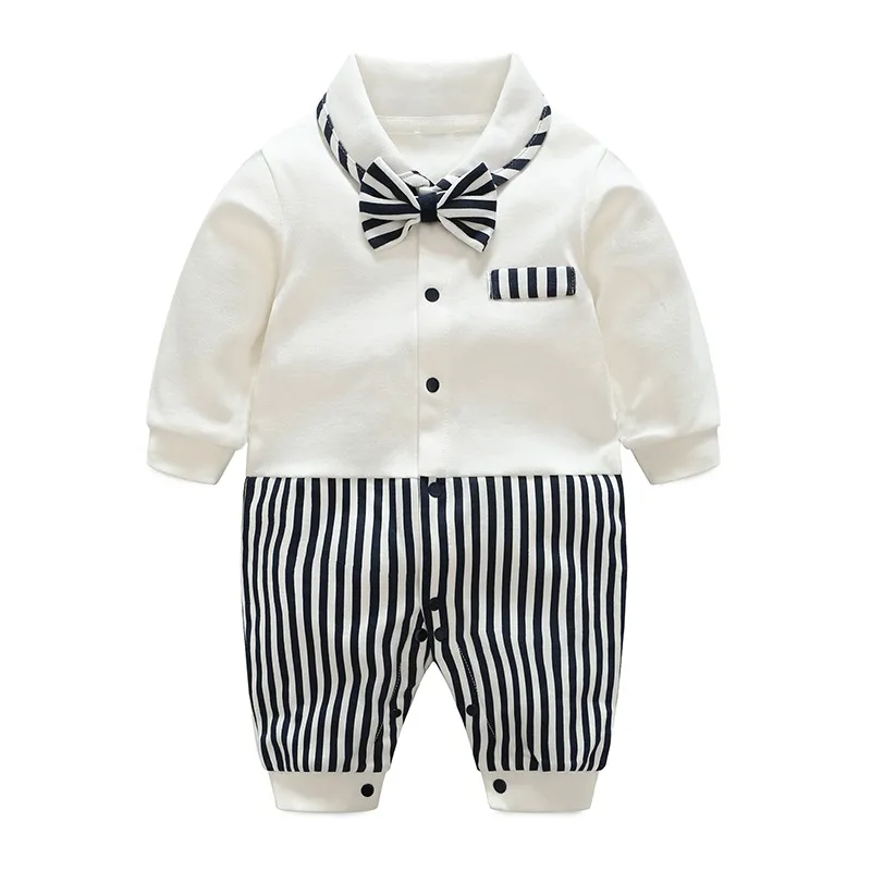 Newborn Clothing Baby Fashion 100% Cotton Baby Boy Romper Navy Strap ...