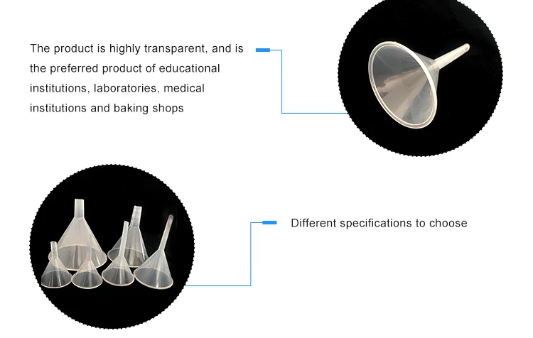 Laboratory Cheap Clear Plastic Mini Funnel