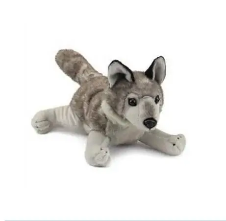 realistic plush wolf