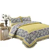 Handmade Patchwork Quilt Set 3pcs Washable Bedspread Cotton/Polyester Quilts Floral Pattern Bed Cover
