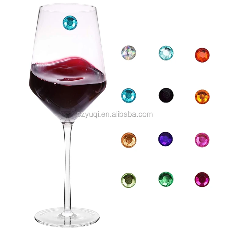 Wine Bar Accessories 2019 Magnetic Wine Glass Charms Drink Markers Charm Rings