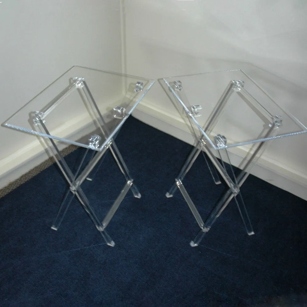 Clear Acrylic Folding Tv Tray Table Tv Stand,Snack Tray Snack Table