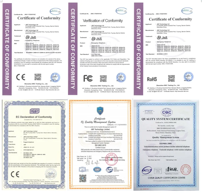 JR200 Certifications