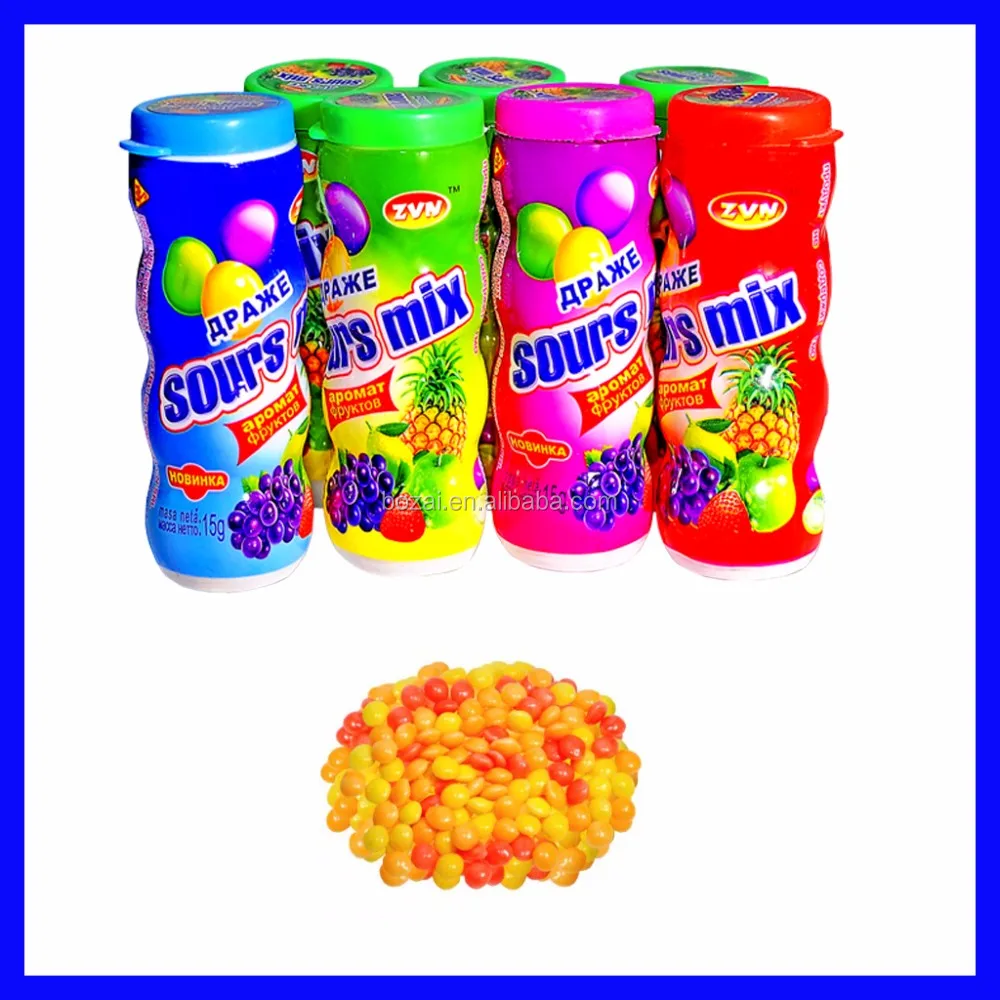 12g Fruit Flavor Sugar Coated Sweet Gummy Candy With Nature Coloring