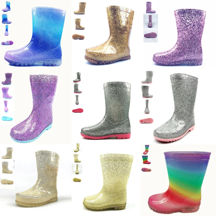 Clear Kids Fashionable Waterproof Ankle Pvc Rain Boots Wholesale With ...
