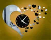 Custom decorative mirror DIY wall mounted clocks acrylic wall clock
