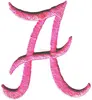 Letter A American Script Sweet Girly Cursive Thin Font Style Capitol Uppercase Iron On Embroidered Applique Patch