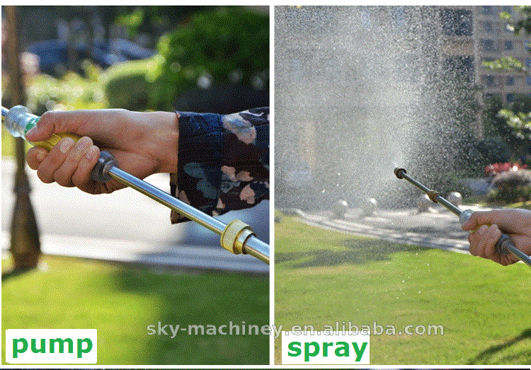 Stainless Steel Hand Pump Water Gun Sprayer High Pressure For