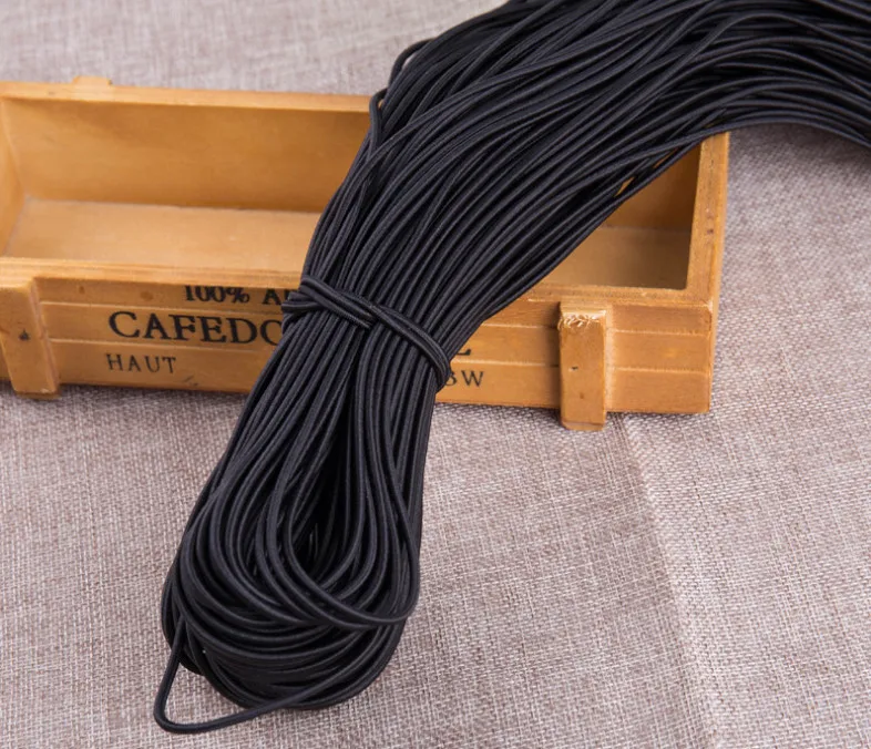 Retail Wholesale 3mm Braided Elastic Rubber Bungee Cord For Clothing