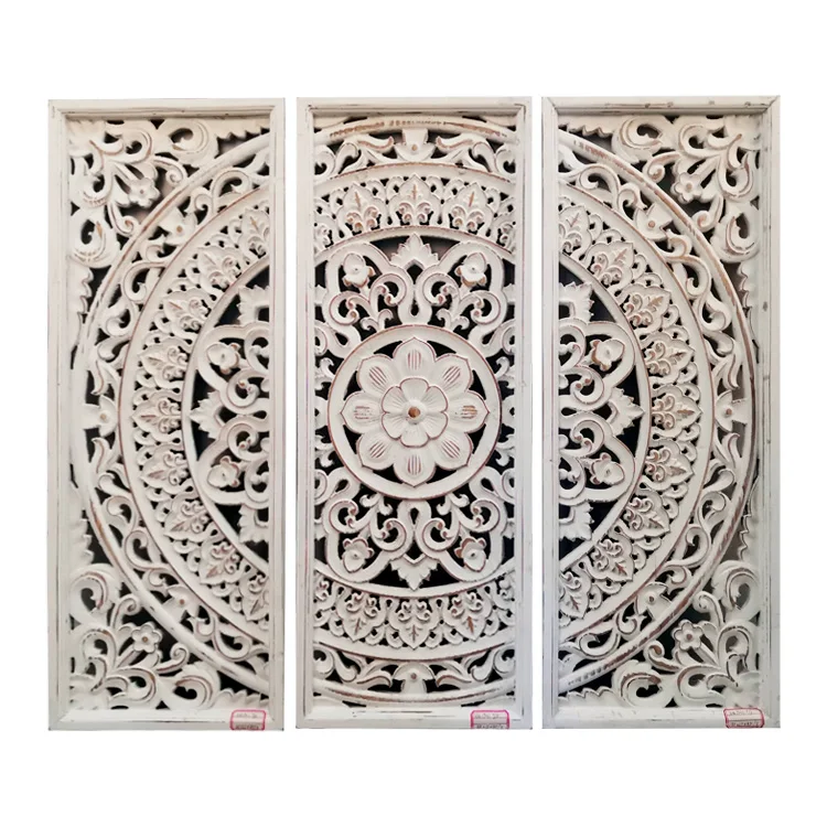Innova Custom Home Decorative Carved Wood Panels Wall Art Decor,Wood