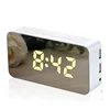 Dual USB mobile phone charging mirror LED digital alarm clock charger