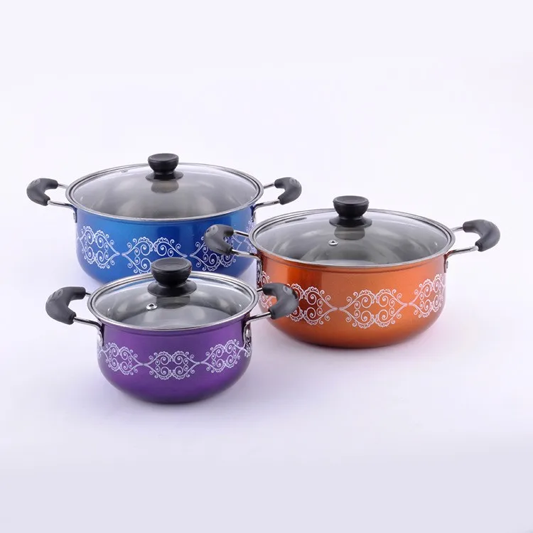 purple cooking pot set