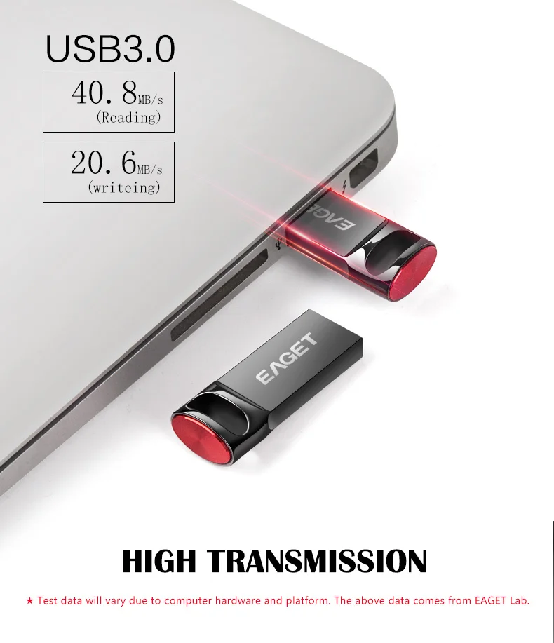 EAGET 16/32/64/128GB USB 3.0 USB Flash Drive High Speed Pendrive PC Memory U Disk Zinc Alloy Flash USB Stick Laptop flash drives - ANKUX.COM