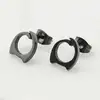 black cat ears round simple plain piercing earring stud