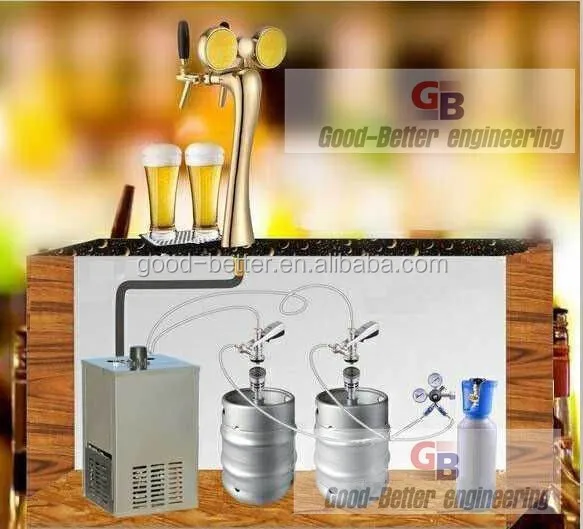 Gb103045 Stainless Steel Beer Keg Kegerator Can Holding 8pcs 1/6 Slim