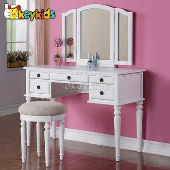 2016 Wholesale Kids Wooden Dressing Table Mirror With Drawer Cheap