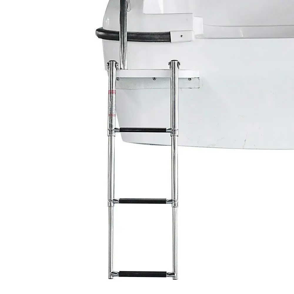 Telescoping 3 Step Ladder Swim Step Boat Ladder With Wider Steps