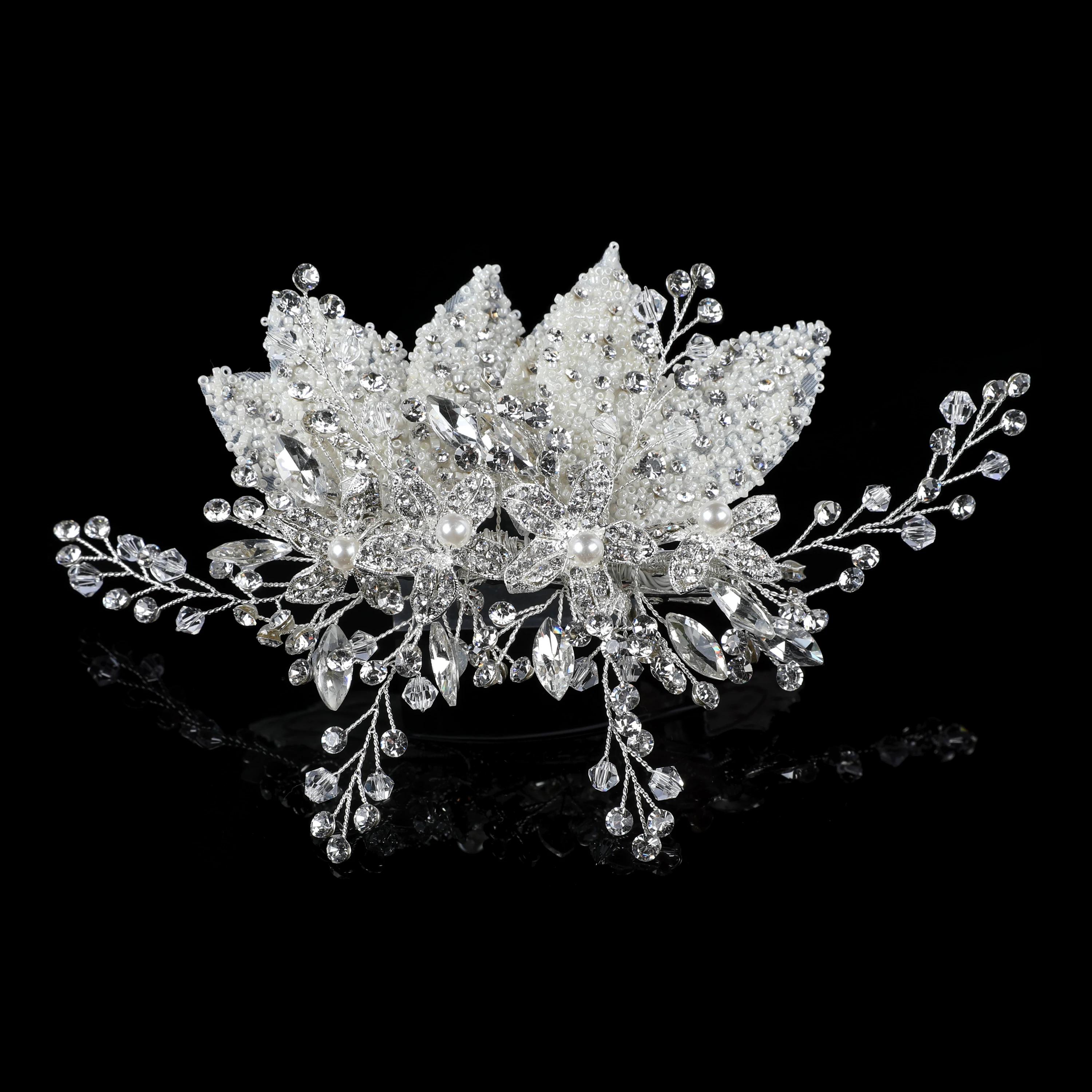 Woman bridal bride fancy women rhinestone handmade tiara hair accessories crystal wedding