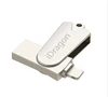 iDragon 2 in 1 USB Card Reader for iphone x 8 for iPad Mobile Flash Drive Mini Rotate TF Card Reader MK1630
