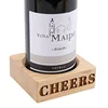 Single wine bottle beech /oak wood tray,bamboo tray,shot glass holder tray