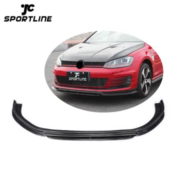 R Style Mk7 Carbon Fiber Front Bumper Lip For Vw Golf Vii Gti 2014 ...