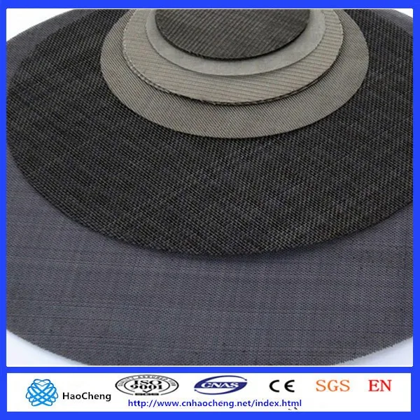 Black Wire Mesh Cloth Woven Technique Extruder Screen Pack Filter Disc ...