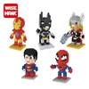 Educational plastic micro size building block mini superhero figure model wholesale toy from china