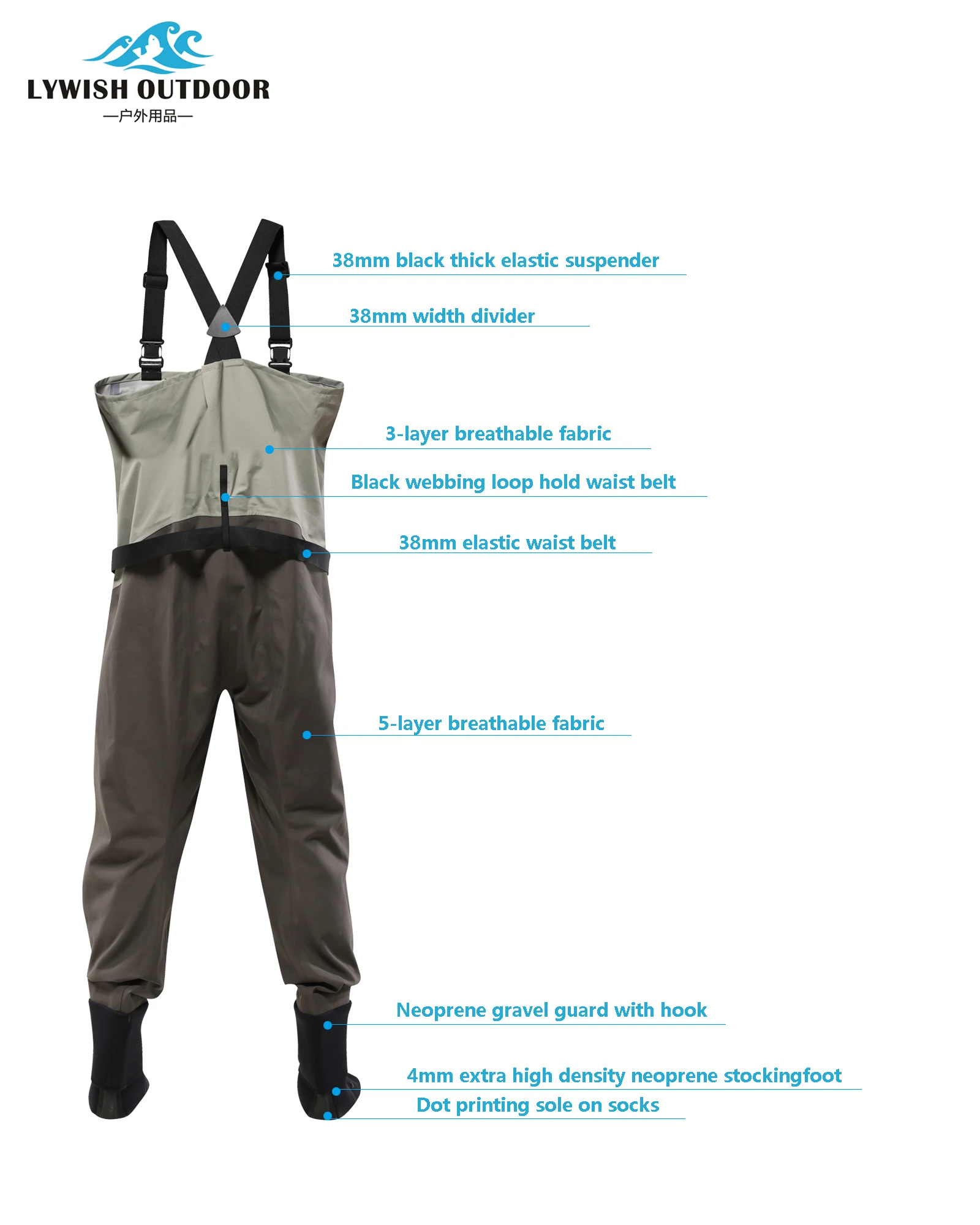 Lightweight Waterproof Breathable Waders Fishing Suit - Buy Breathable ...