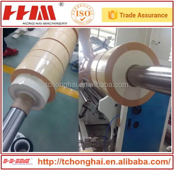 Full Automatic Coreless Pre Stretch Film Roll Slitting Rewinding
