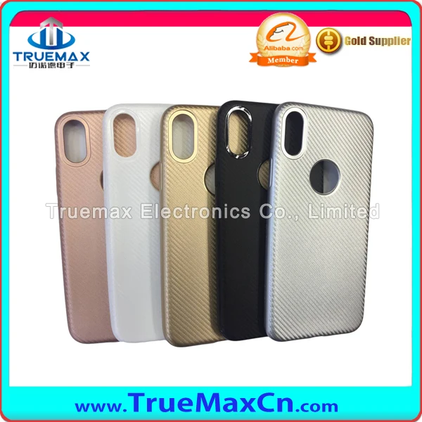 Soft Carbon Fiber Silicone Case for iPhone 10