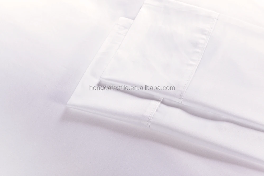 Cvc50/50 180tc Plain White Bulk Hotel Bed Sheets,Envelope Pillowcase