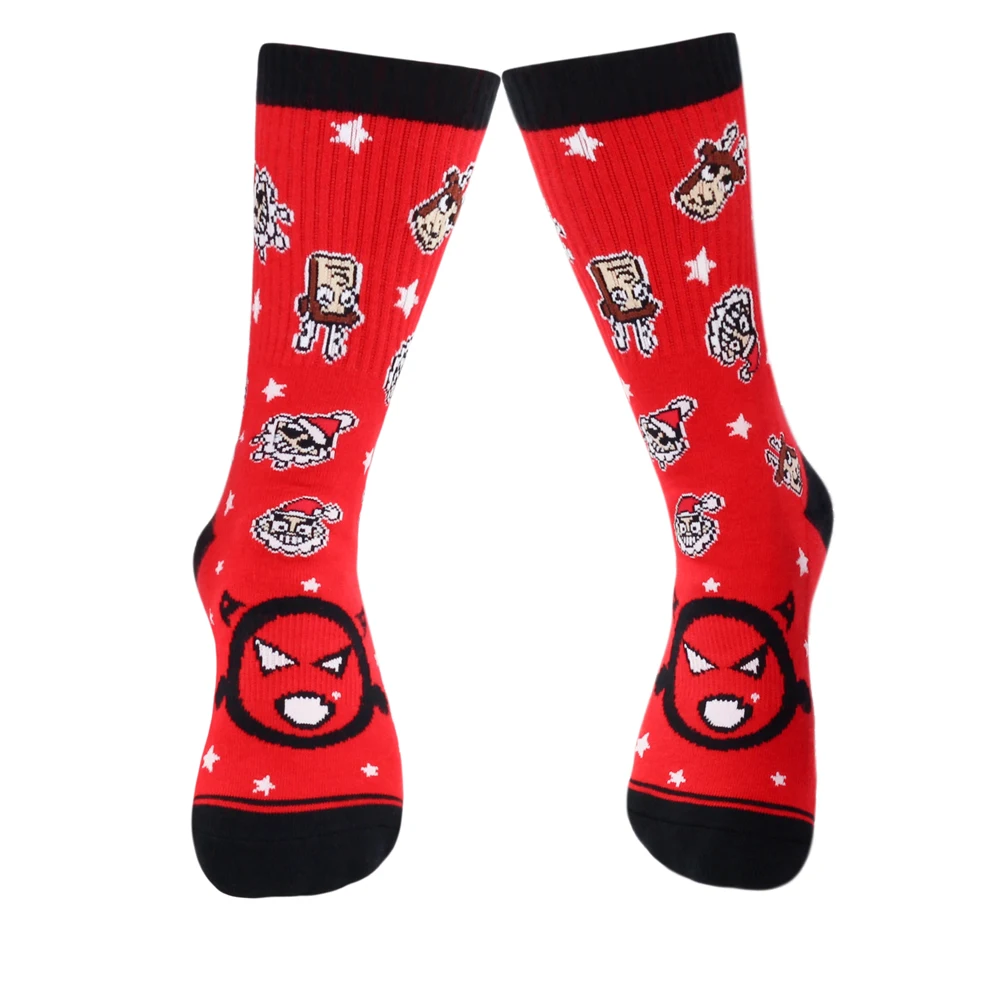 Devil Is Funny Knitted Christmas Stocking/Christmas Socks Women