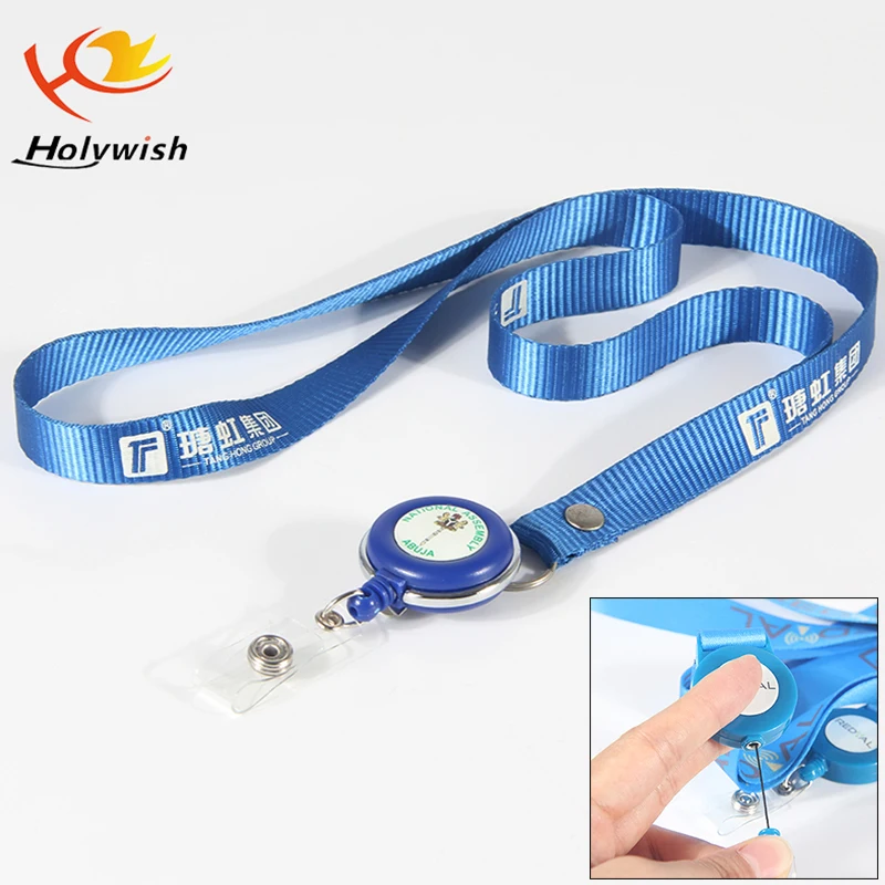 Polyester Soft Cloth Grey Retractable Neck Lanyard Buy Grey