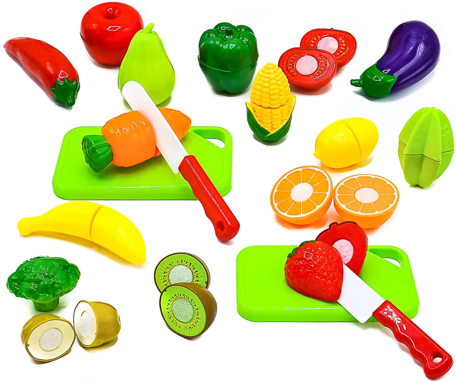 fruits and vegetables playset