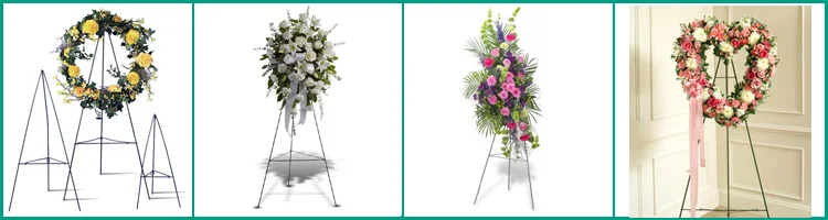 Wholesale funeral metal easel flower stand With Recreational