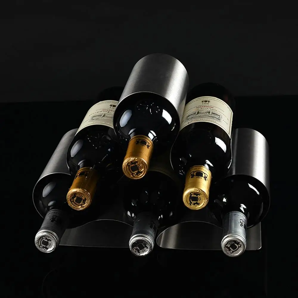 Breve-moderno-acero-inoxidable-Wine-Bottle-Rack-titular-para-6-botellas-de-vino-organizador-Party-Bar