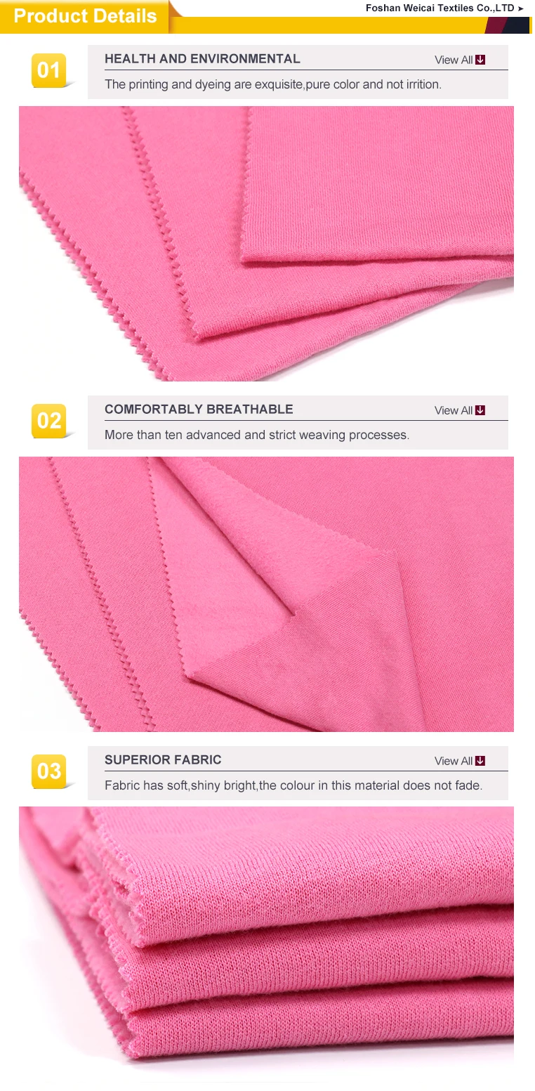 Modern design tricot polyester spandex stretch knitted fabric cvc+